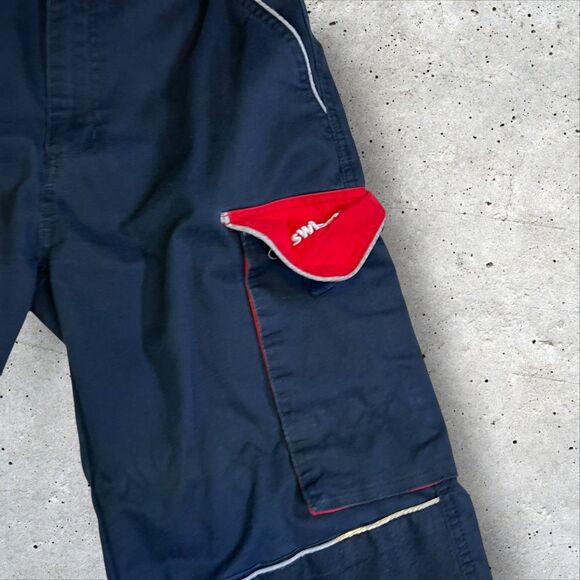 Swissport Cargo Pants Size 30R Black Red Hi-Vis Reflective Strips - Picture 5 of 10